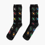 Chaussettes Taille Unique Collection De Disques Vinyles Nouveauté Fantaisie Motif Fou Équipage Décontracté Pour Hommes Femmes