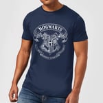 T-Shirt Homme Blason de Poudlard - Harry Potter - Bleu Marine - L