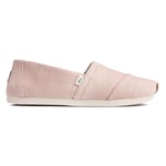 Toms Alpargatas Pink Womens Plimsolls Canvas - Size UK 3.5