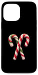 Coque pour iPhone 13 Pro Max Canne à sucre de Noël classique festive, motif bonbon