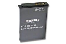 INTENSILO Li-Ion Batterie 1000mAh 3.7V pour appareil photo, caméra Nikon CoolPix S9300, S9400, S9500, S9600, S9700 comme EN-EL12