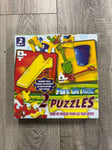 2 puzzles Parc de jeux (toboggan et outils de plage) pour enfant (3ans et +)