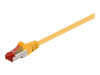 Goobay - Nettverkskabel - Rj-45 (Hann) Til Rj-45 (Hann) - 2 M - Sftp, Pimf - Cat 6 - Formstøpt, Uten Hindringer - Gul