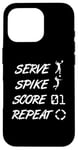 Coque pour iPhone 16 Pro Service Spike Score Repeat - Volleyball