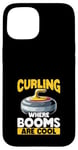 Coque pour iPhone 15 Le curling là où les balais sont cool