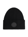 Round Patch Beanie - Black