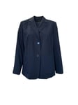 Marina Rinaldi Women's Navy Camogli Button Down Blazer Size 20W/29 NWT