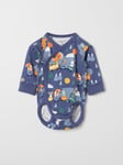 Animal Train Wraparound Babygrow - 0-1m