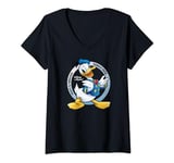 Femme Disney Donald Duck 90th Anniversary Feisty & Fabulous Legend T-Shirt avec Col en V