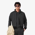 Lacoste Veste de survêtement zippée Paris jacquard Taille S Noir/gris Fonce