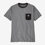 Patagonia Shop Sticker Pocket Responsibili-Tee t-skjorte herre Gravel Heather 37762 GLH XL 2024