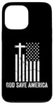 iPhone 13 Pro Max God Save America Sign,God American Flag Jesus Save America Case