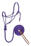 Weaver Cuir 35–7800-r19 Diamant Tresse Corde Dos Nu et Laisse, Violet/Menthe/Blanc, Moyenne de Cheval