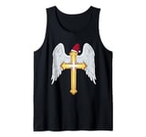 Christmas Cross Christian Crosses Crucifix Christmas Xmas Tank Top