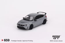 MINI GT 1/64 HONDA CIVIC TYPE R SONIC GREY PEARL 2023 (RHD) MGT00659-R