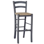 Tabouret Haut en Bois Gris 73 CM Style Rustique pour Maison Et BAR