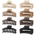 Zou.Rena Large Hair Claw Clips for Thick Hair, 8 pcs 4.3 Inch(11 cm), Big Hair Clips for Women and Girls, Durable Non-Slip Claw for Curly Hair