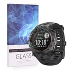 UIQELYS 3-Pack Screen Protector for Garmin Instinct Solar Smartwatch Full Coverage 2.5D 9H Hardness Tempered Glass Protective Film Scratch Resistant