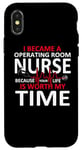 Coque pour iPhone X/XS OR Nurse You Are Worth My Time Infirmière de salle d'opération