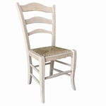 Chaise En Bois Montanara À Peindre Avec Assise En Paille Cuisine Salle À Manger