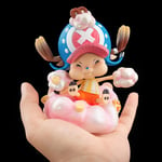 Delele One Piece PVC Anime Static Model 11CM/4.3" GK Christmas Marshmallow Chopper Luminous Anime Figure Best Gift for Adults And Children,cotton candy