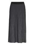 Karl Lagerfeld Pleated Lurex Knit Skirt Svart