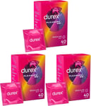 Durex Ribbed & Dotted Pleasure Me Latex Condoms x 120 (3 x 40 Pack)