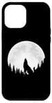 Coque pour iPhone 14 Plus Loup solitaire hurlant pleine lune Nature Woods Midnight Wolves