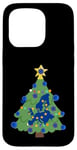 Coque pour iPhone 15 Pro Euro Bleu Jaune Europe Pull de Noël Famille Hommes Femmes