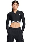 UNDER ARMOUR Womens Training Heat Gear Rib 1/4 Zip - Black, Black, Size 2Xl, Women