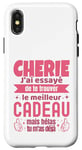 Coque pour iPhone X/XS Cadeau Original Chérie Saint Valentin Amour Couple Humour