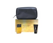 Azzaro Pour Homme 50ml EDT Hair Body Wash & Black Pouch Gift Set