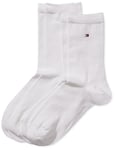 Tommy Hilfiger - Casual Womens Socks - 2 Pack - Womens Clothing - Ladies Socks - Ankle Socks - Signature Embroidered Logo - White