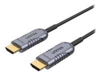 Unitek Ultrapro C11026dgy - Hdmi-Kabel - Hdmi Hann Til Hdmi Hann - 3 M - Skjermet Hybrid Kobber/Fiber-Optikk - Active Optical Cable (Aoc), 8K 60Hz Støtte, 4K 120 Hz Støtte