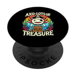 Costume de pirate au trésor d'axolotl fantaisiste PopSockets PopGrip Adhésif