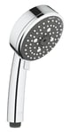 GROHE Vitalio Comfort 100 - Hand Shower 10cm with 4 Spray Options (Rain O², Rain, Massage, Jet), Anti-Limescale System, Universal Mounting System, Water Saving 9.5 l/min Flow Limiter, Chrome, 26094000