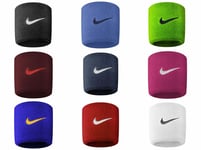 Nike Swoosh Tennis Football Sports Sweat Stretch Wristbands Set Of 2 Official