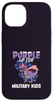 Coque pour iPhone 14 Purple Up For Military Child Military Kids Dinosaure