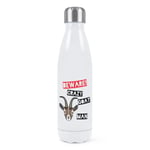 Beware Crazy Goat Man Double Wall Water Bottle Funny Animal Thermal