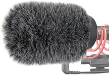 Microphone Ntg Filtre Anti-Pop En Fourrure Pour Réduire Le Bruit Du Vent Pour Rode Videomic Ntg Et D'Autres Microphones De Longueur Imale De 100Mm, Diamètre De 18-24Mm Par