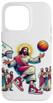 Coque pour iPhone 14 Pro Max Ballin with the Messiah Rejoignez la communauté Jesus Basketball