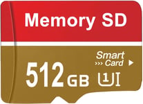 Carte SD 512 Go Carte Mémoire Imperméable SD Card Memory Carte Stockage de Données pour Smartphones,Drones, Dash Cam, Camera, Tablette (512go).[G440]