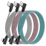 iPhone Charger Cable 2M,3Pack[Apple 2M, Black Pink, Blue, White 