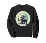 Ice Age Colors with Cool Neanderthal and Mammoth Outfit Sweatshirt