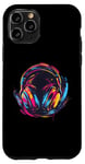 iPhone 11 Pro Headphones Music DJ Colourful Music Lover Music Headphones Case