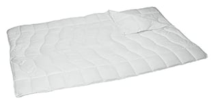 Schlafkult® Sommeil Kultpiercing A1003 Perfect Micro Couette 4 Saisons en Microfibre Blanc, Microfibre, Blanc, 220 x 155 x 9 cm