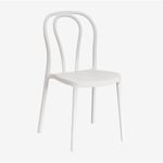 Sklum - Chaise de jardin empilable Mizzi Blanc Gardenia