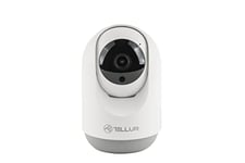 TELLUR Smart Caméra Surveillance WiFi Intérieure Alexa, UHD 2K, Surveillance Bébé 350°, Suivi Automatique, Audio Bidirectionnel, Détection de Mouvement et de Bruit, Vision Nocturne IR, PTZ