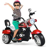 Moto Electrique pour Enfants, Vehicule Electrique 6 v a 3 Roues avec Vitesse 2,5-3km/h,Charge 30 kg, Scooter pour Garcons et Filles a partir de 3