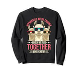 Funny llama apparently we are trouble when we are together Sweatshirt